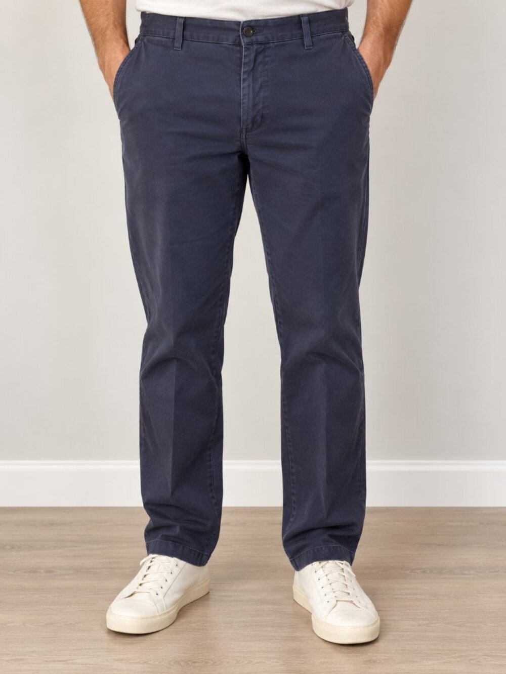 Dockers Classic Fit Men's Navy Blue Flat Front Chino Pants 40x36